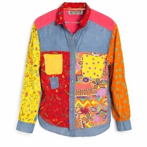 Hype Multicolor Patchwork Casual Shirt